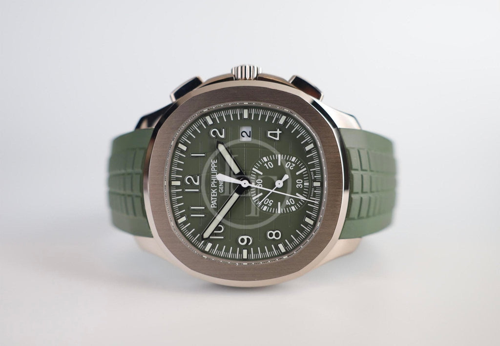 Patek Philippe Aquanaut Chronograph White Gold Khaki Green Dial 5968G-010