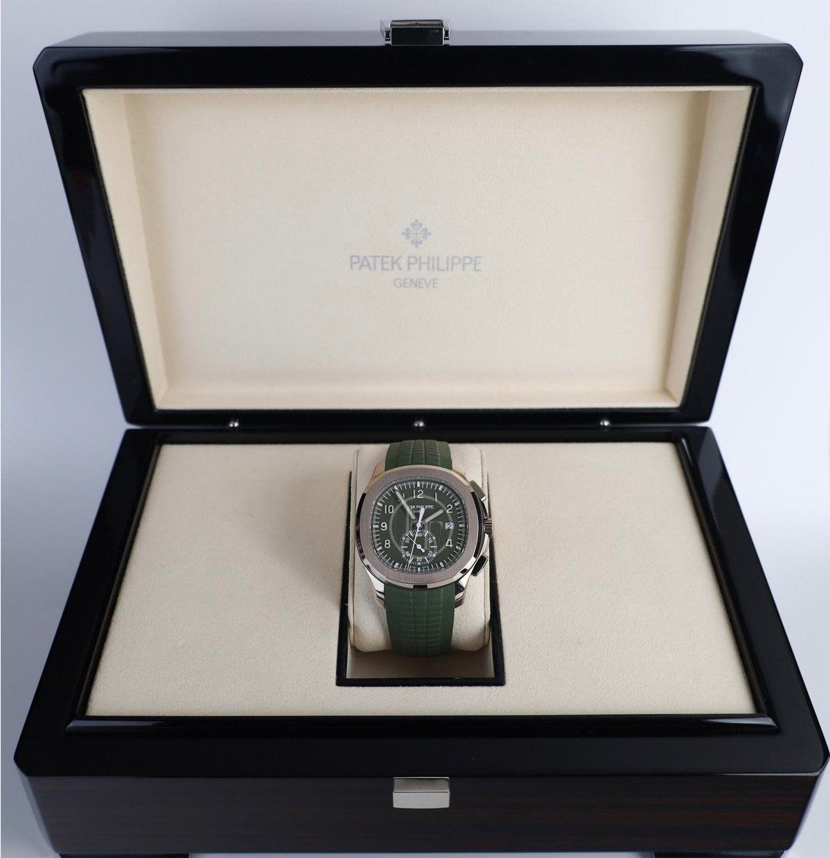 Patek Philippe Aquanaut Chronograph White Gold Khaki Green Dial 5968G-010
