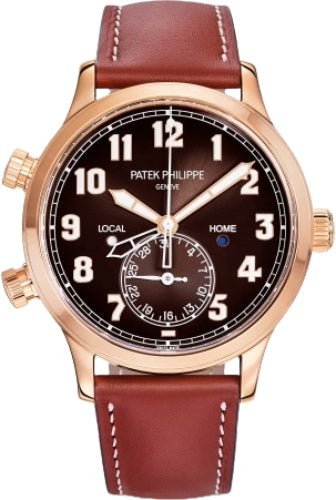 Patek Philippe Complications Calatrava Pilot Travel Time Rose Gold Brown Dial | 7234R-001