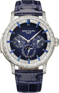 Patek Philippe Grand Complications Minute Repeater Perpetual Calendar Platinum Blue Black Gradient Dial Diamond Bezel | 5374/300P-001