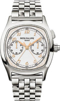 Patek Philippe Grand Complications Perpetual Calendar Day Month Moon Phase 37 x 44.6mm Silver Arabic Stainless Steel Manual | 5950/1A-013