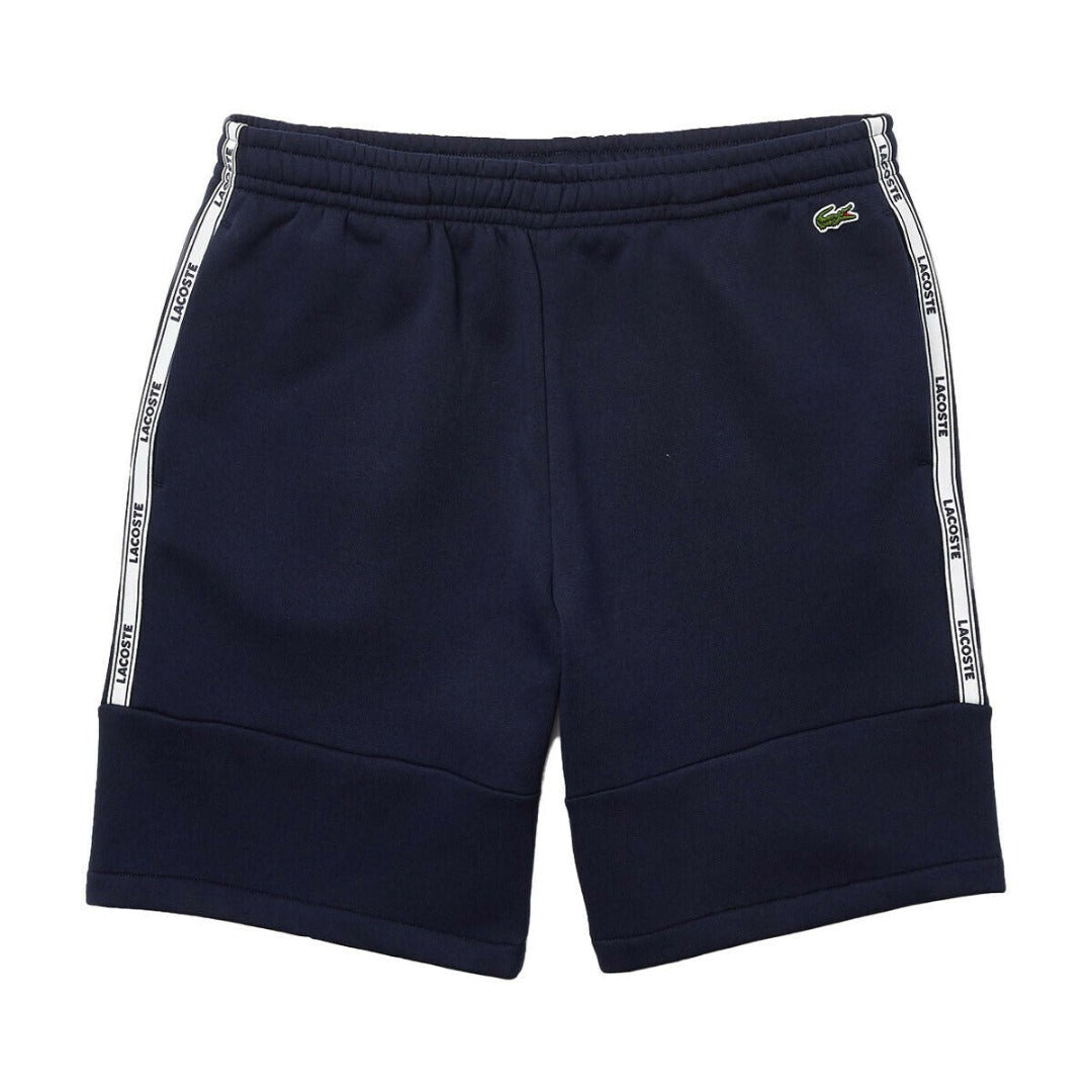 New Arrival Lacoste LETTERED BANDS FLEECE BERMUDA Short Men -NAVY BLUE
